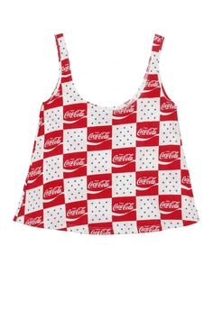 Crop Top Bershka napis Coca Cola koszulka lato