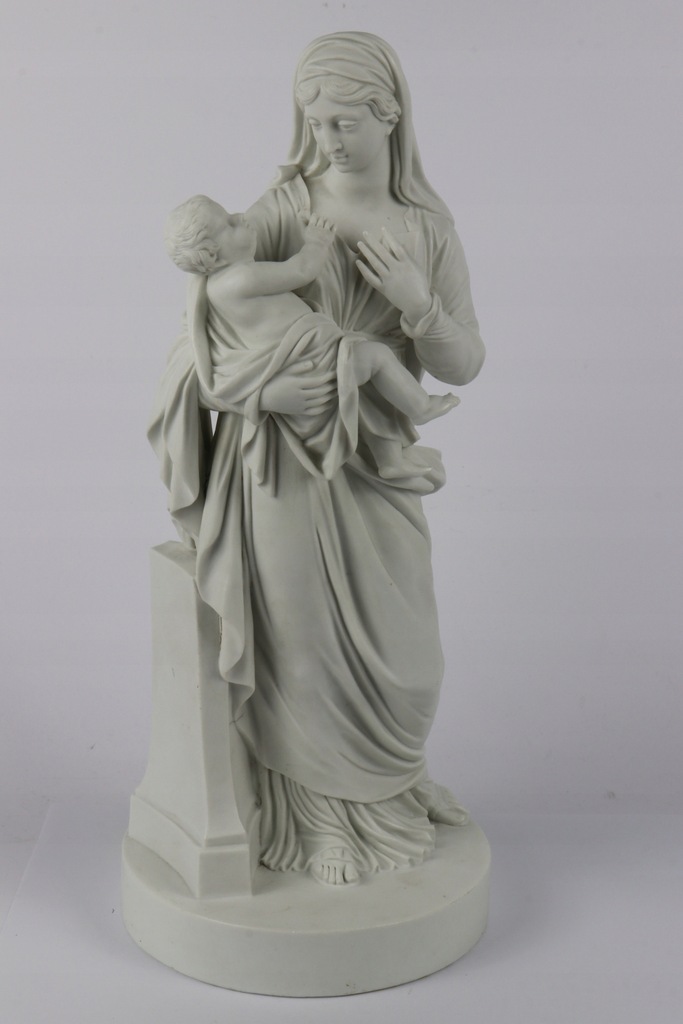 Madonna XIX wiek porcelana Antyk 37 cm