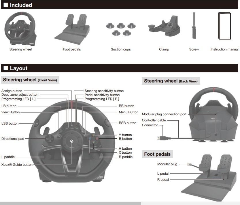 hori racing wheel overdrive for xbox one manual