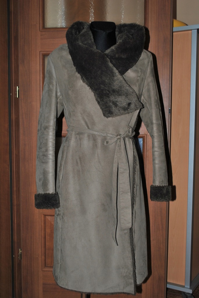 SOLAR ..... kożuch, płaszcz, elegancki r. 38