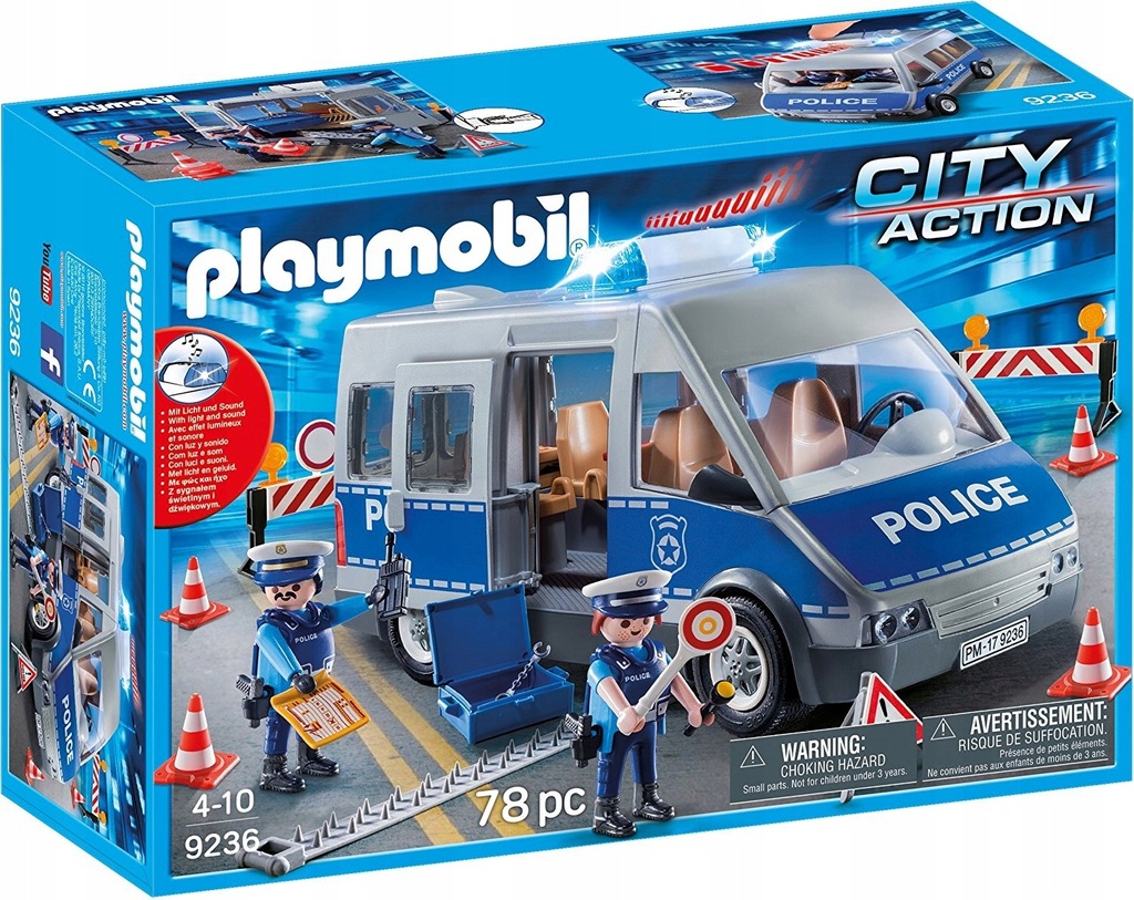 KLOCKI PLAYMOBIL 9236 Samochód olicyjny POLICJA