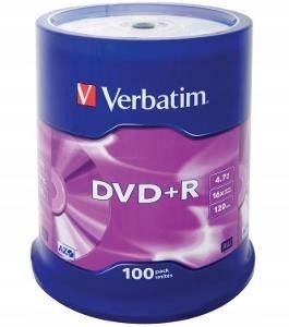 Verbatim DVD+R [ cake box 100 | 4.7GB | 16x
