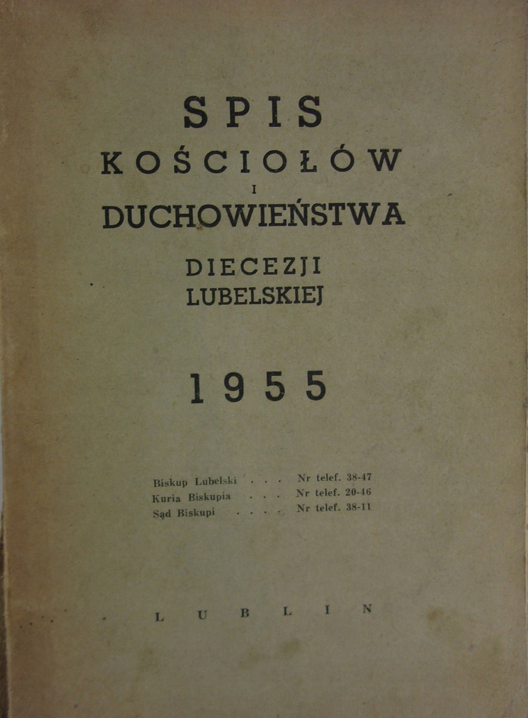 Spis Kościołów i duchowieństwa diecezji