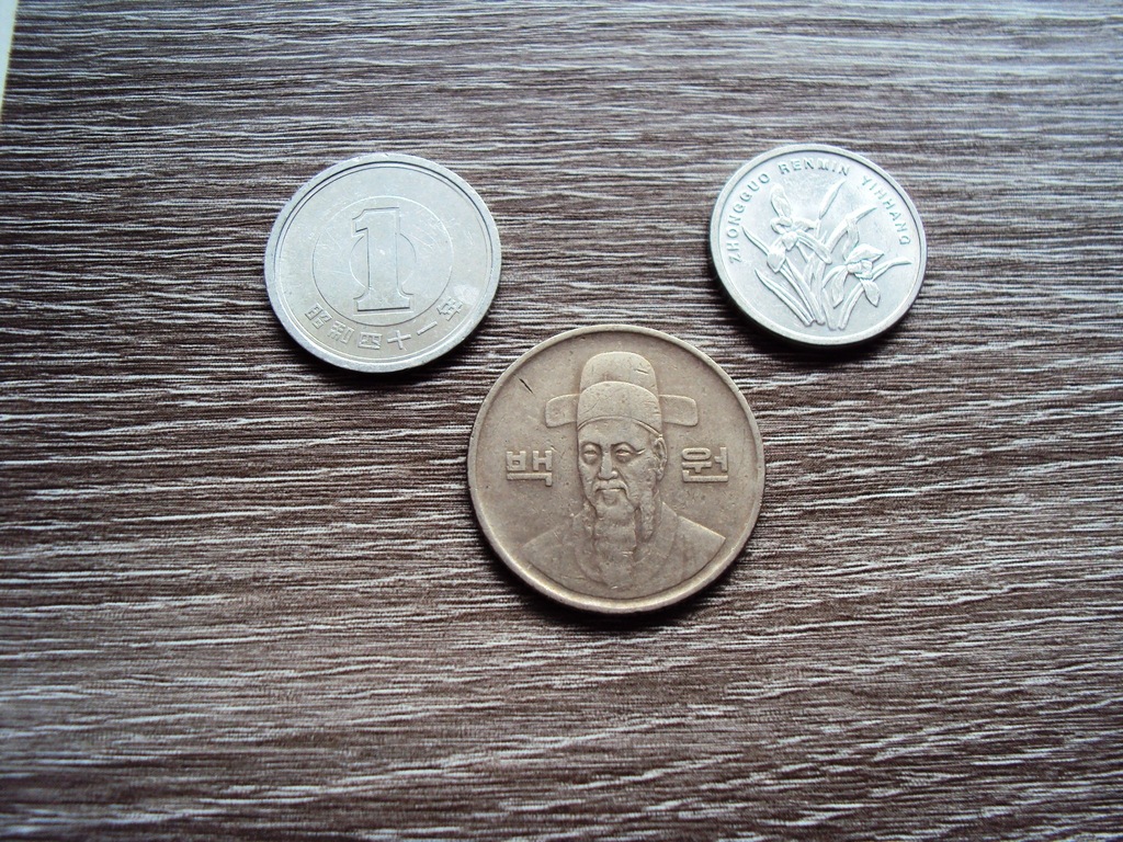 JAPONIA CHINY KOREA PŁD. zestaw lot monet różnych