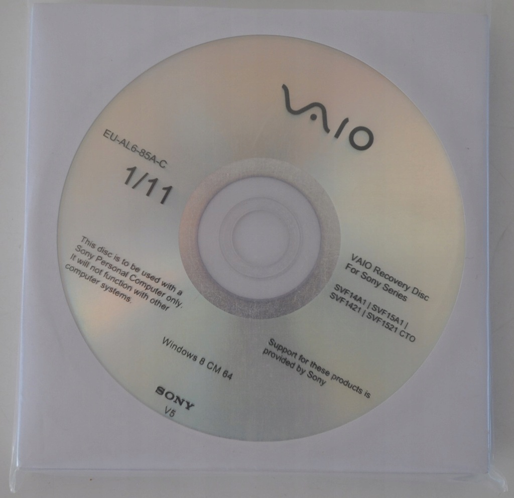 Sony Vaio recovery DVD ,odzyskiwanie Windows 8