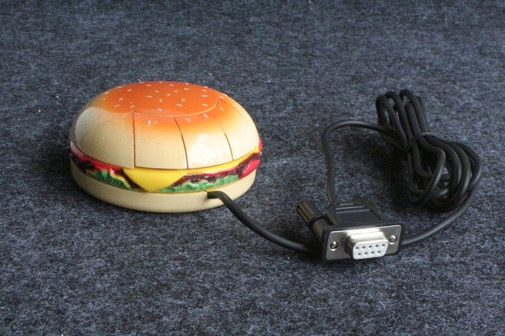 Sunnyline Burger Mouse PC Serial COM 3 button