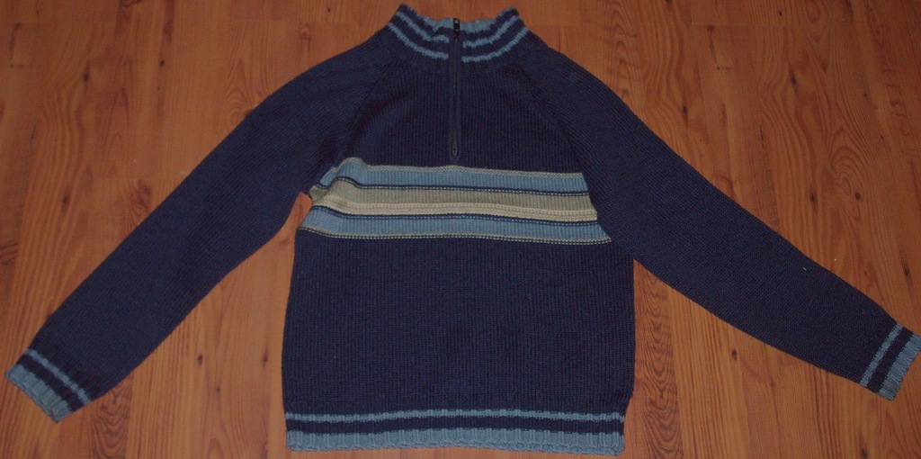 Sweter męski granat niebieski  kremowy 40 L motivo