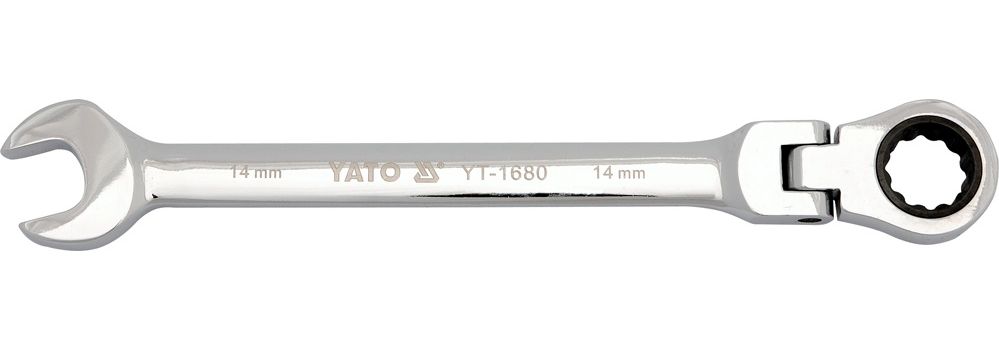 Klucz płasko-oczkowy grzechotka przegub 17mm Yato