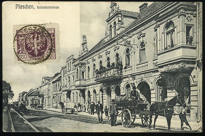Pleszew, Pleschen, ulica, pocztówka