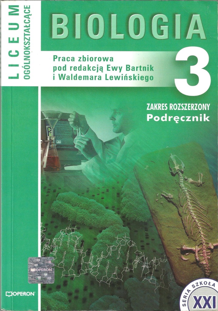 Biologia Na Czasie 3 Rozszerzony Podręcznik Biologia 3 Lewiński rozszerzony OPERON - 7215656169