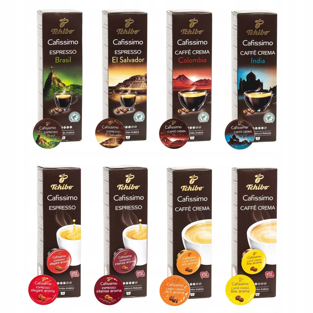 Kapsułki Tchibo Cafissimo 80 szt PROMOCJA 8 SMAKÓW