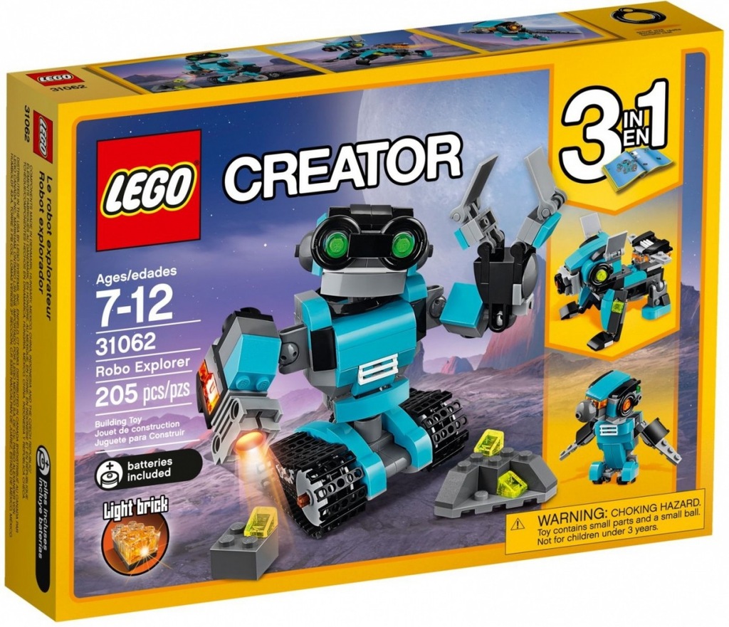 LEGO CREATOR ROBOT-ODKRYWCA 31062 7+