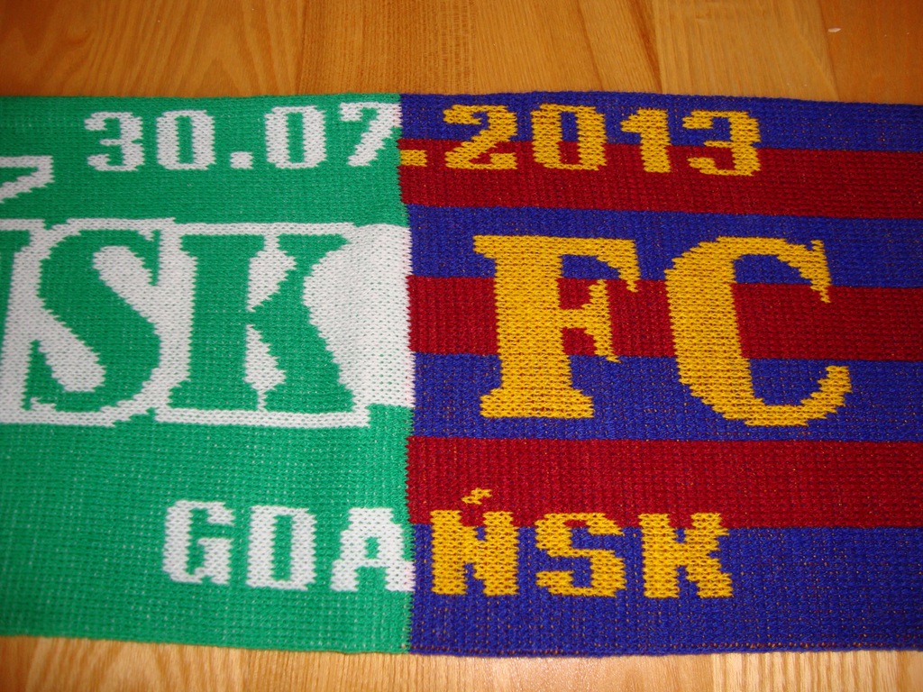 Lechia Gdańsk FC Barcelona - szalik pamiątkowy