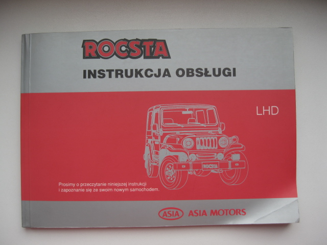 KIA ROCSTA POLSKA instrukcja Kia Asia Rocsta