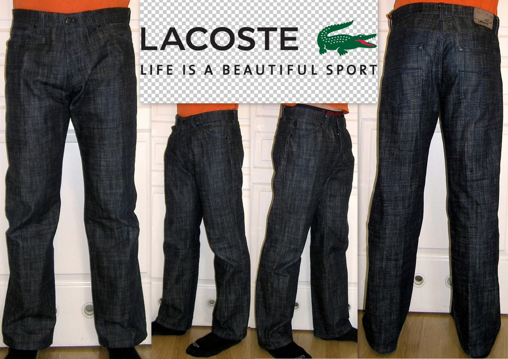 spodnie # LACOSTE jeans # W34 L34 NOWE mega # CROC