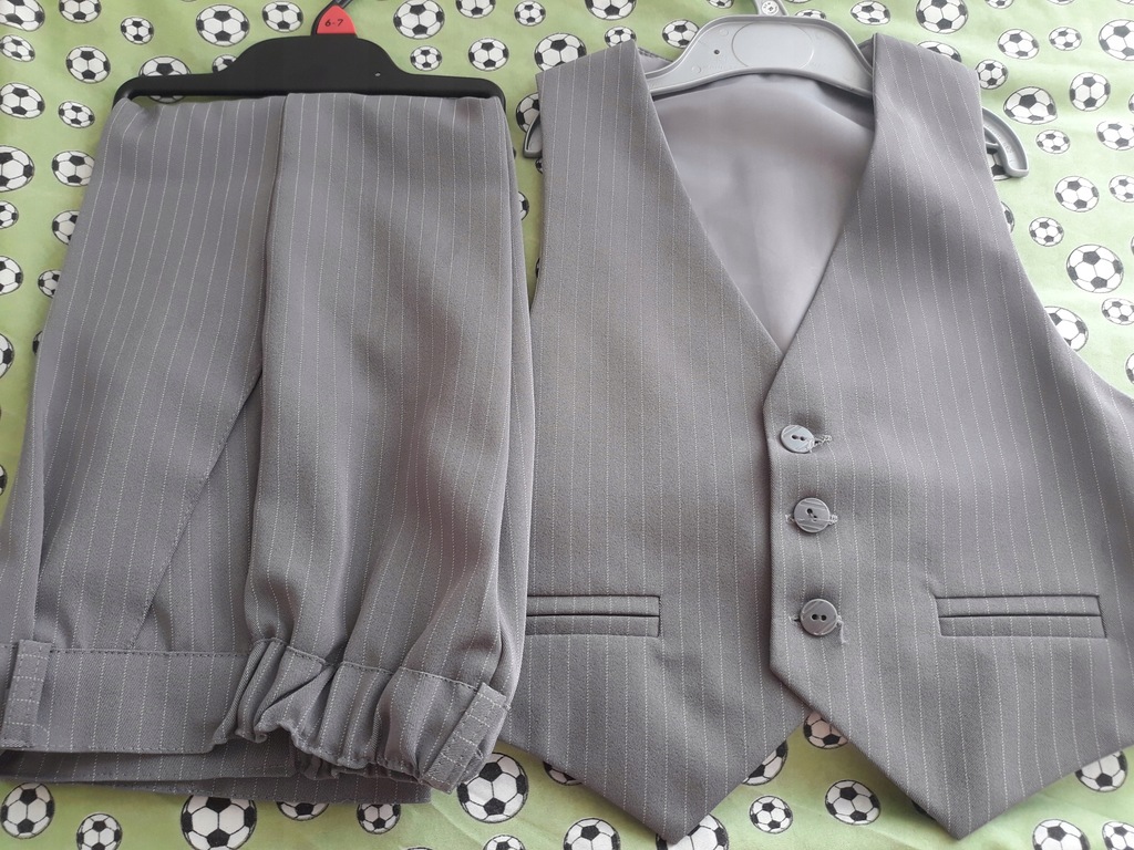 Garnitur chłopięcy zestaw spodnie i kamizelka 116