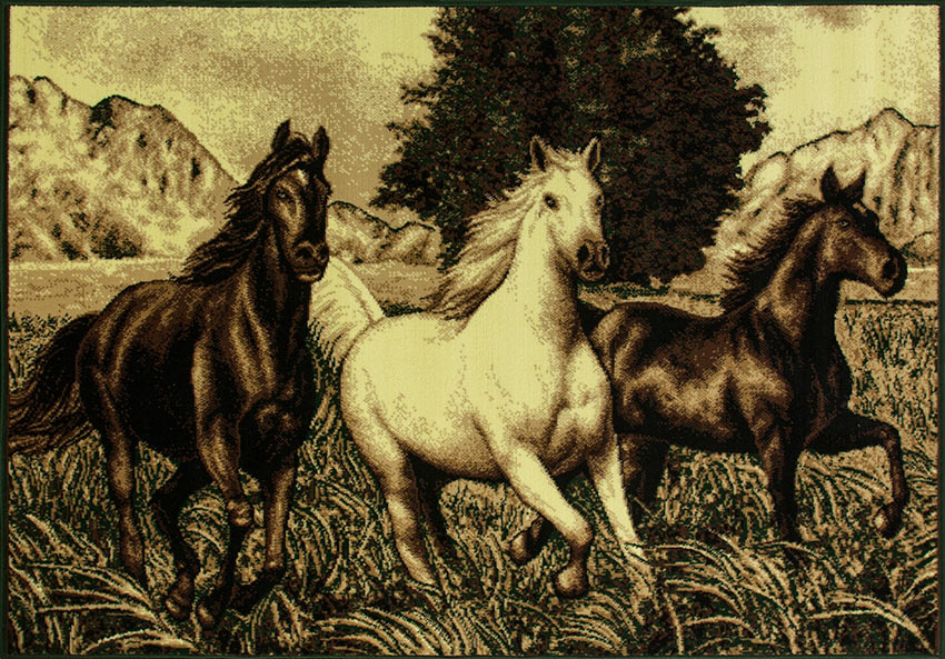 140x200 cm  MAKATKA DYWAN NA ŚCIANĘ MAKATA  KONIE