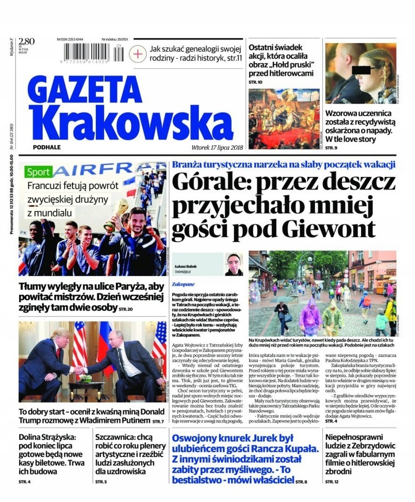 Gazeta Krakowska Podhale 164 2018 Eprasa Pdf 7653378923 Oficjalne Archiwum Allegro