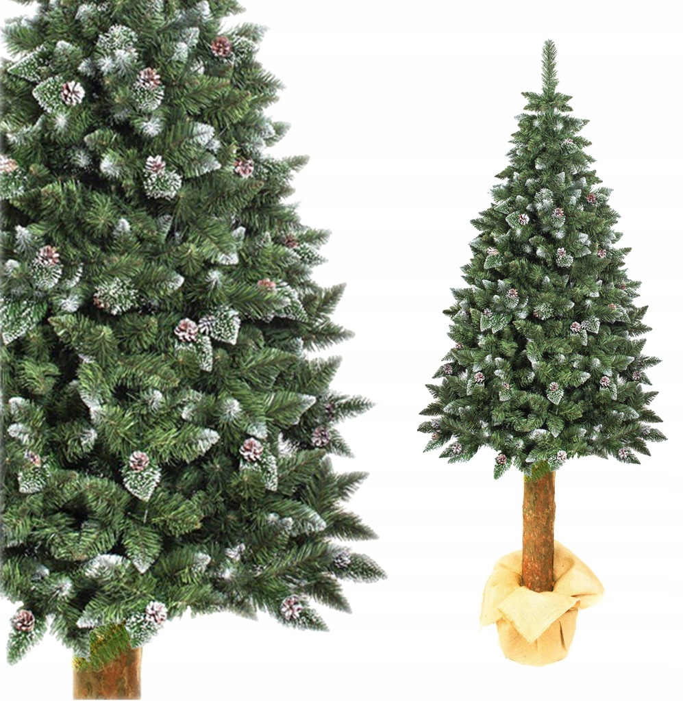 CHOINKA SZTUCZNA NA PNIU SOSNA DIAMENTOWA 220 CM