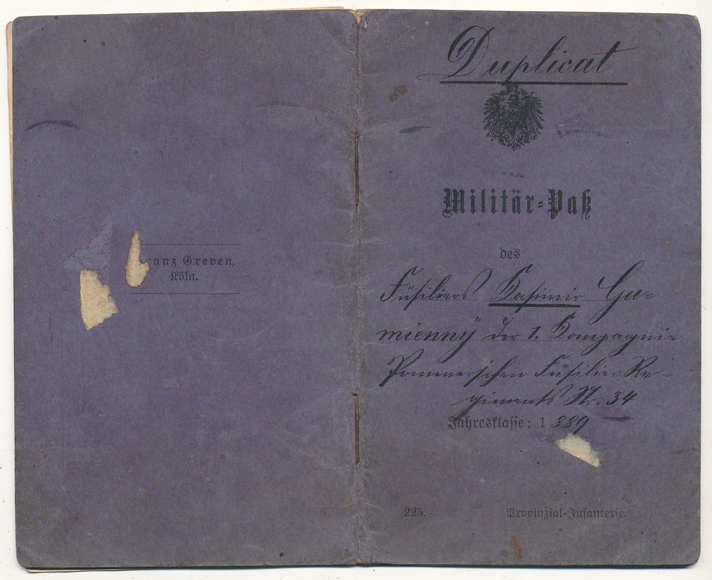 Paszport  Witkowo Trzuskołoń Gniezno Mielżynek 189