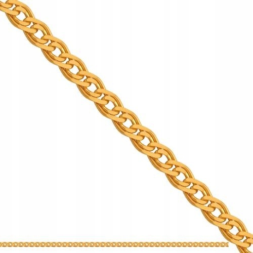 Złoty łańcuszek 50 cm pełny mona lisa 585