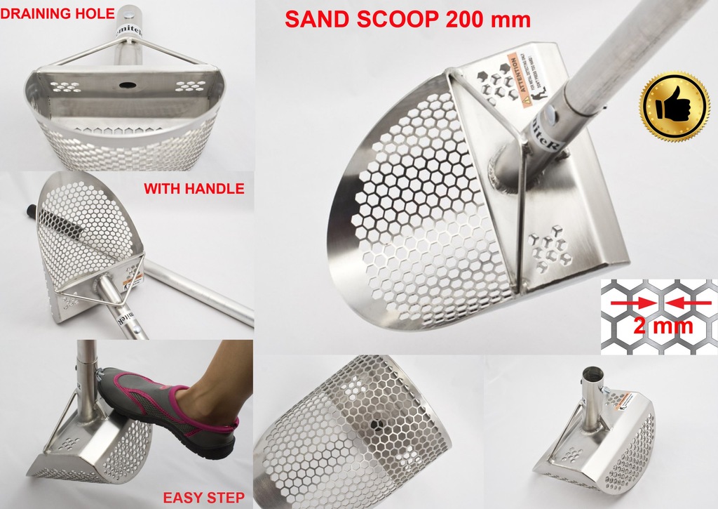 sand scoop sitko plażowe uniwersalne 200 mm
