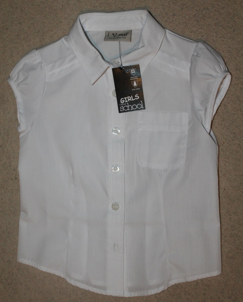 Nowa, biała bluzka koszulowa firmy Next, roz 98