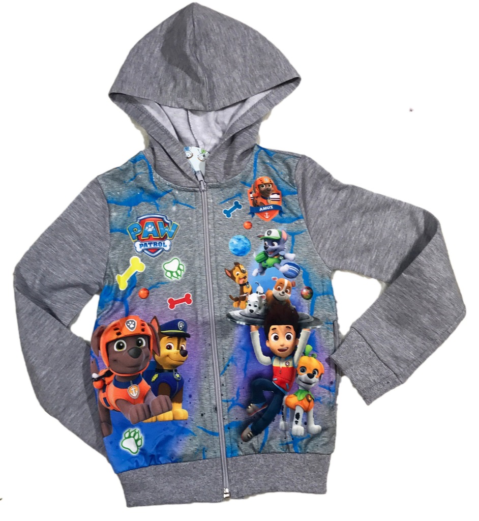 HIT Bluza Psi Patrol Szara na zamek 116cm 6Y