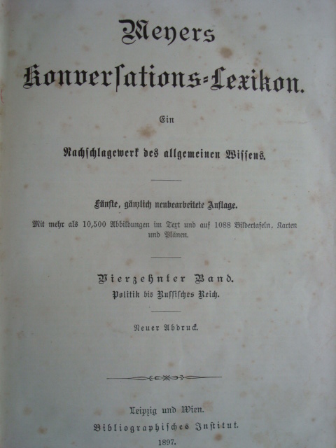 MEYERS -Konversations - Lexikon 1897r BDB - 6187058290 - oficjalne ...