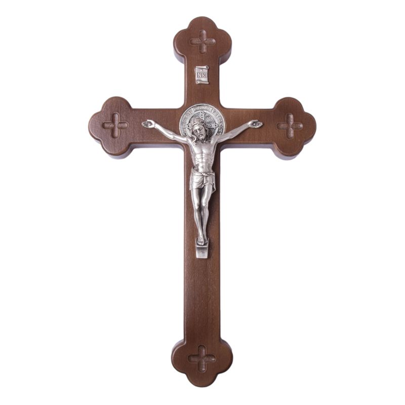 KRZYŻ SYJONU ŚW. BENEDYKTA WISZĄCY CIEMNY 25 cm