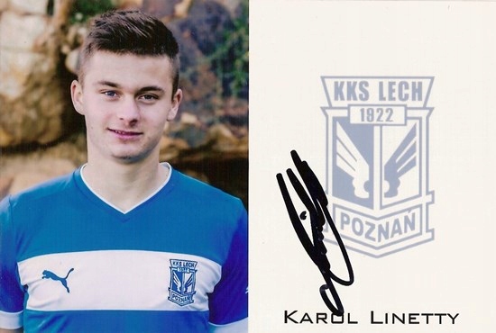 Autograf KAROL LINETTY! Sampdoria, Lech Poznań!