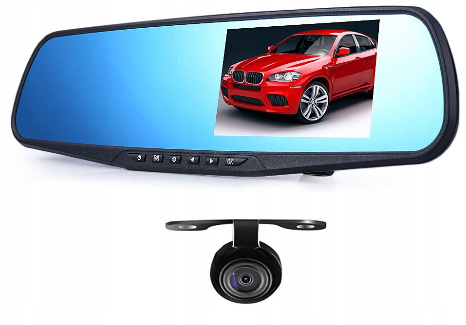 REJESTRATOR JAZDY KAMERA COFANIA W LUSTERKU FUL HD - 7539516691