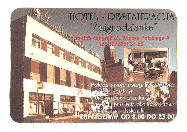 Żmigród 1996r. - Żmigrodzianka (kalendarzyk)