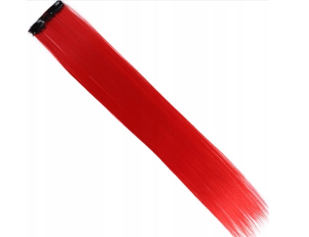 DOPINKI WŁOSY NATURALNE CLIP CZERWONY ON 50 CM