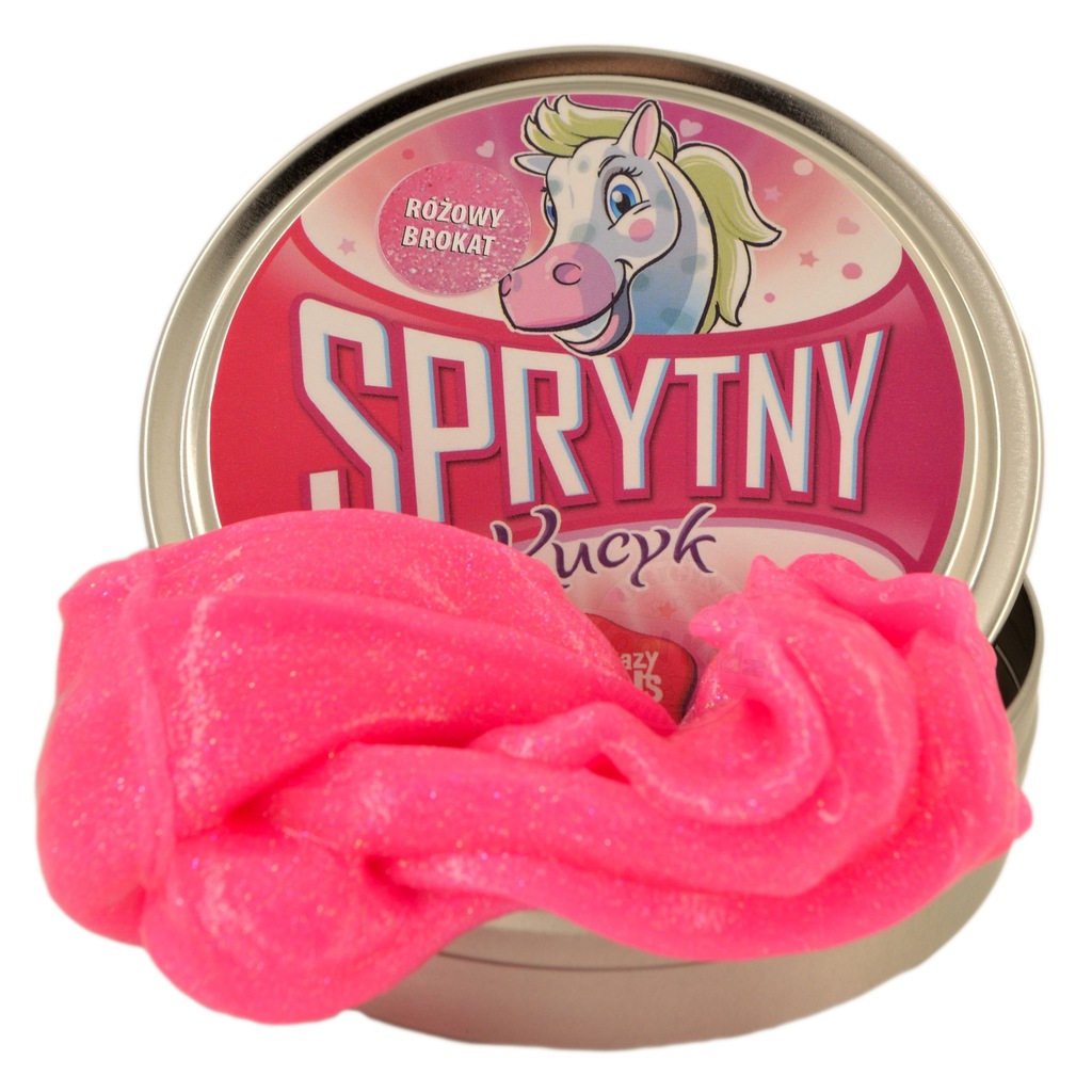 Sprytna Plastelina Różowa Brokatowa Róż Kucyk USA