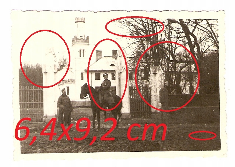 Chrcynno k. Nasielsk pałac oficer bWH na koniu 194