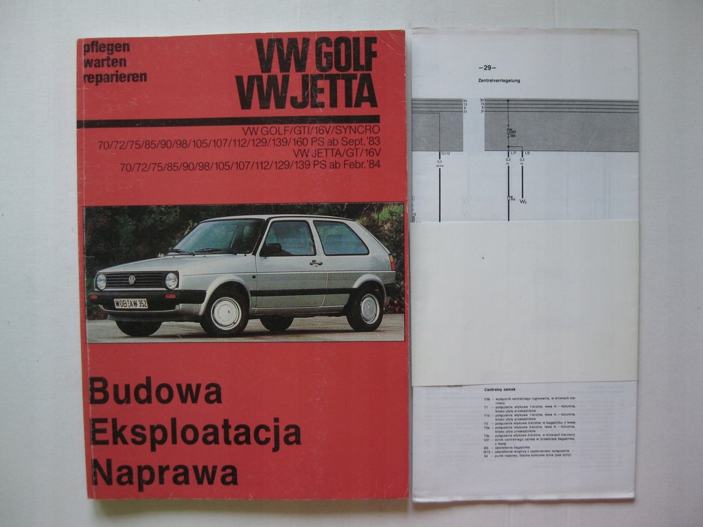 VW GOLF II instrukcja napraw Volkswagen Golf 2 PL