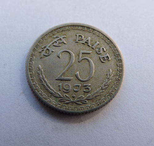 INDIE 25 paise 1973
