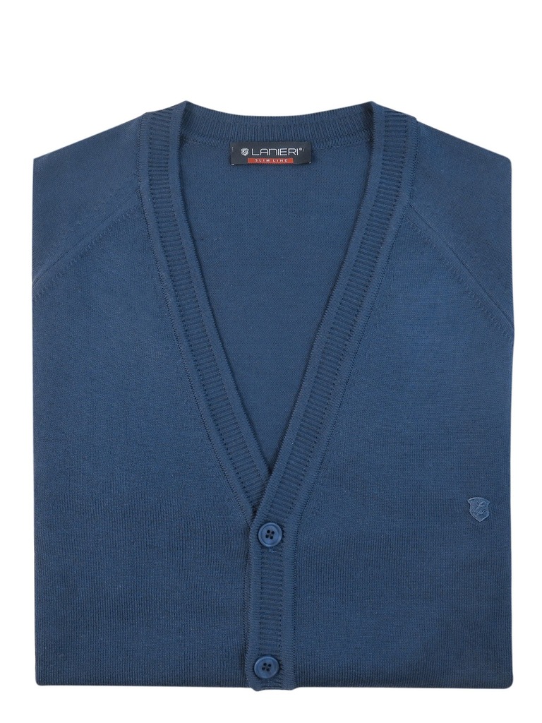 Niebieski sweter męski KARDIGAN LANIERI M SW26