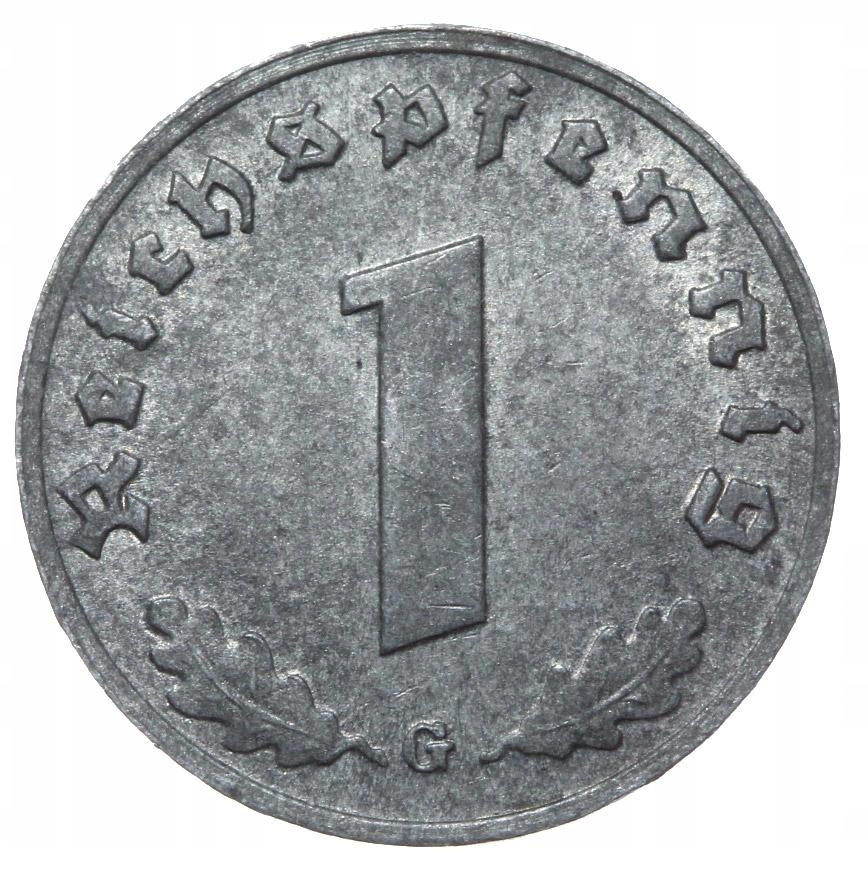 * III Rzesza - moneta - 1 Reichspfennig 1942 G