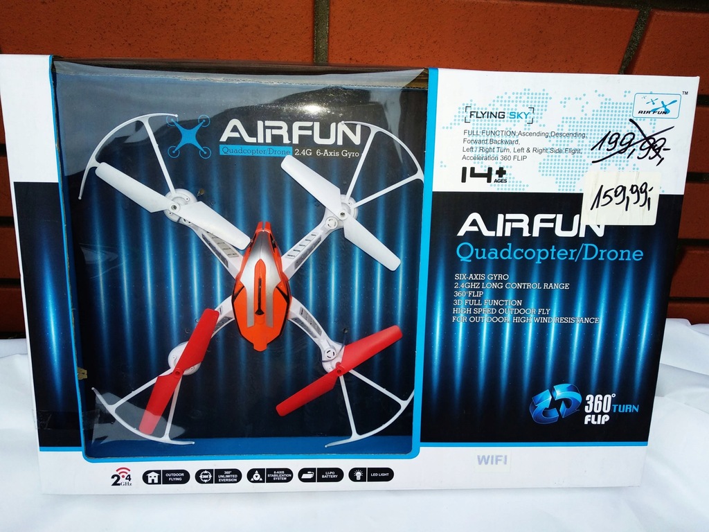 QUADROCOPTER Dron AirFun 2,4 z kamerą WI-FI HIT