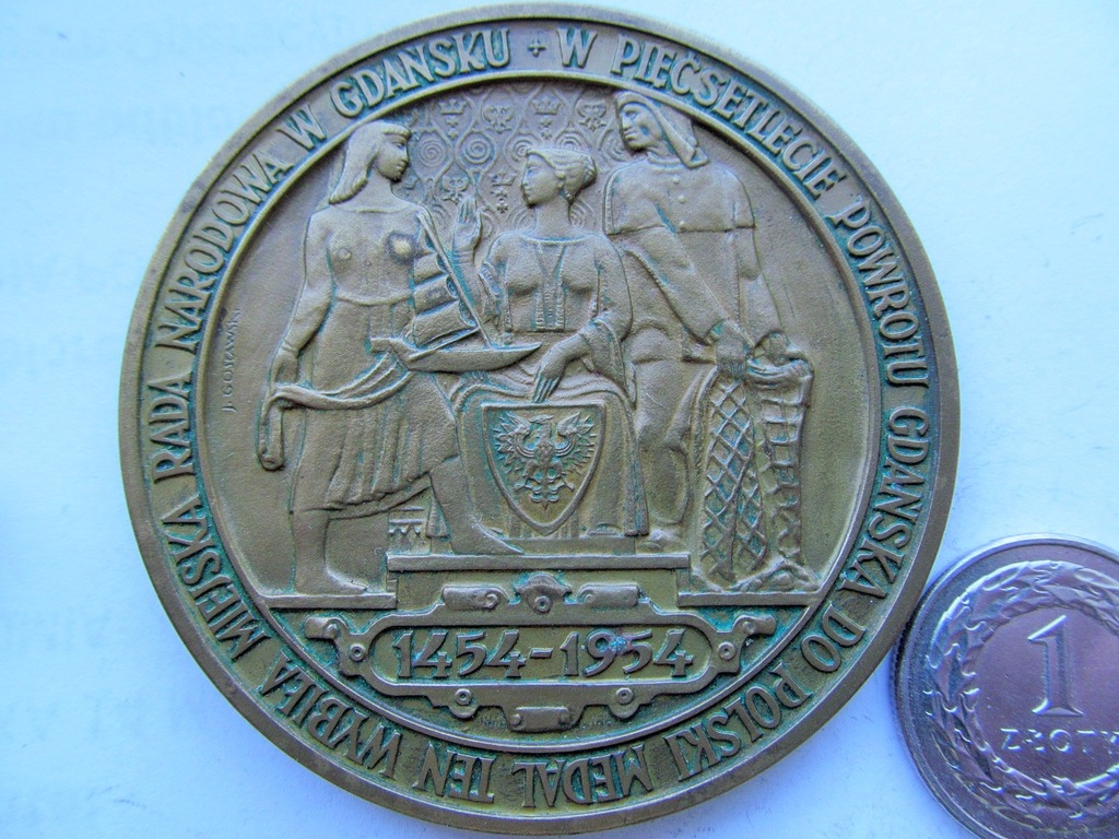 Medal; W 500 rocznicę powrotu Gdańska do Polski.