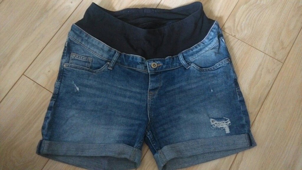 H&M mama krótkie ciążowe spodenki jeansy 40