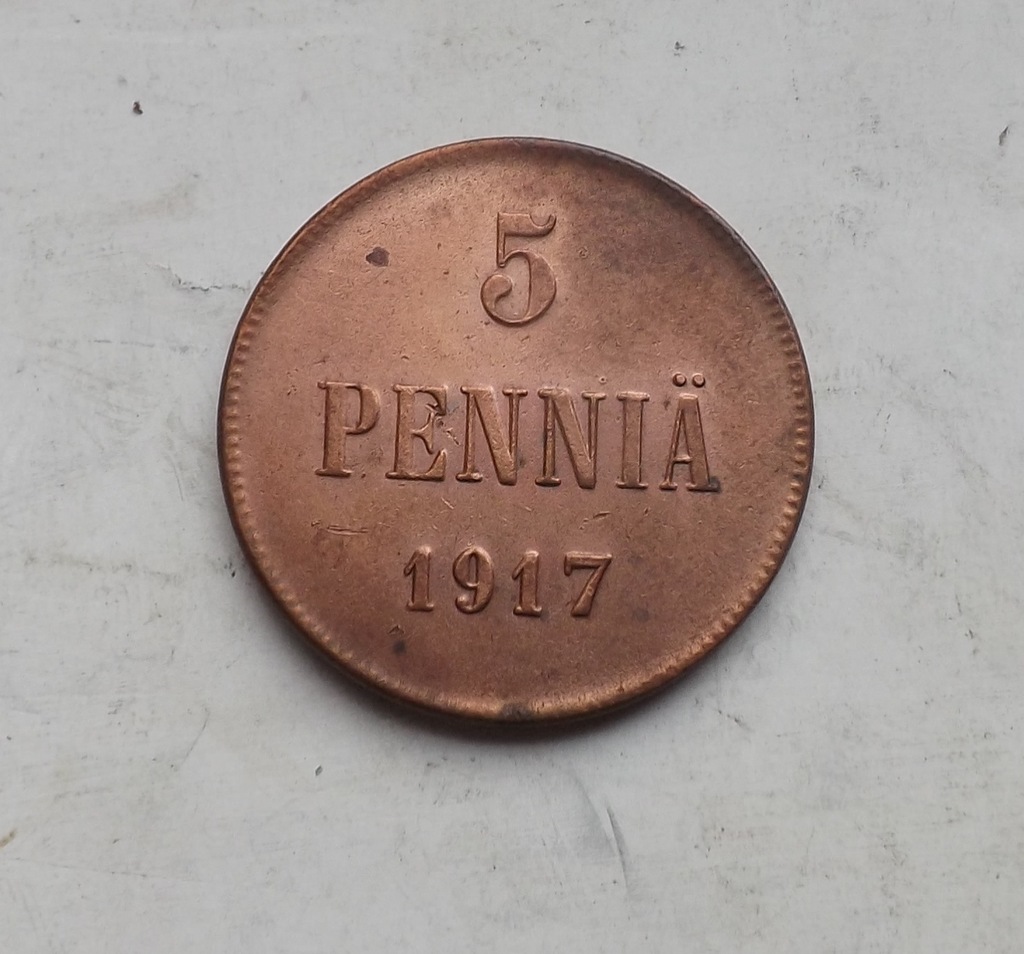 5 PENNIA 1917 FINLANDIA Kiereński