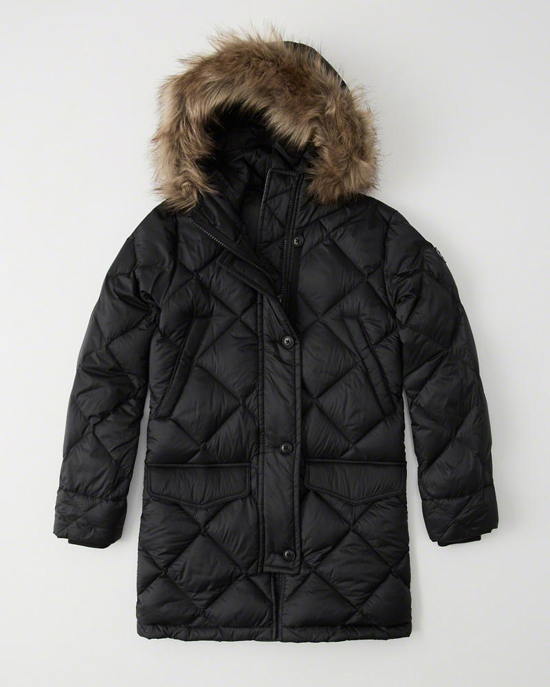 ABERCROMBIE AF Down-Filled Parka XS S 