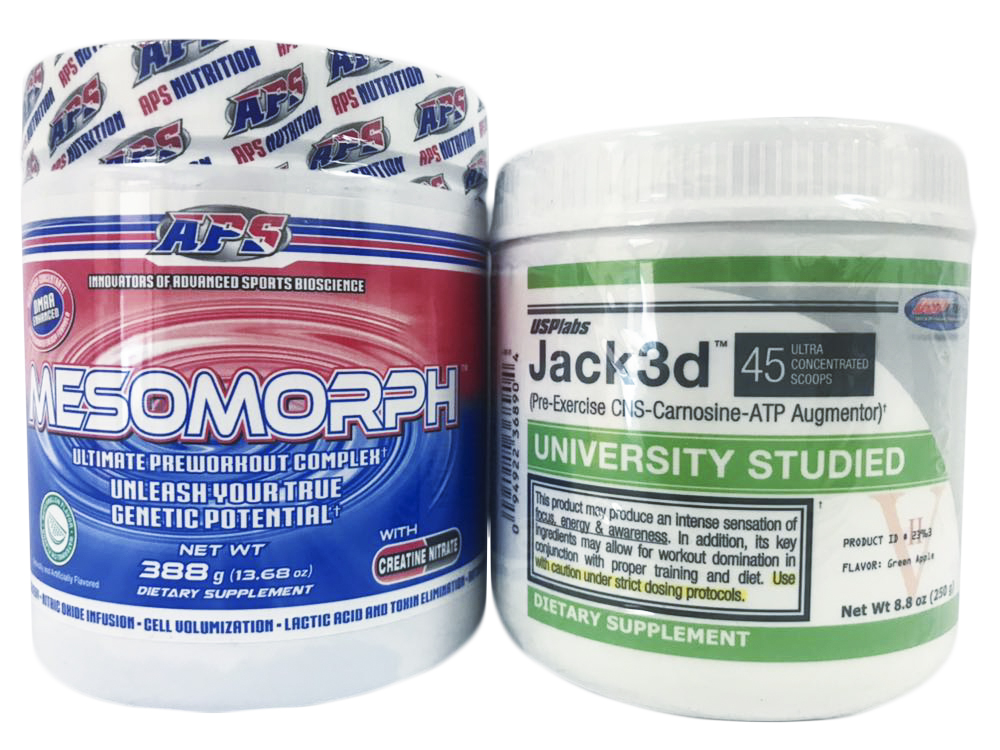 APS Mesomorph 388g + USP LABS Jack3d 250g Z USA!!!
