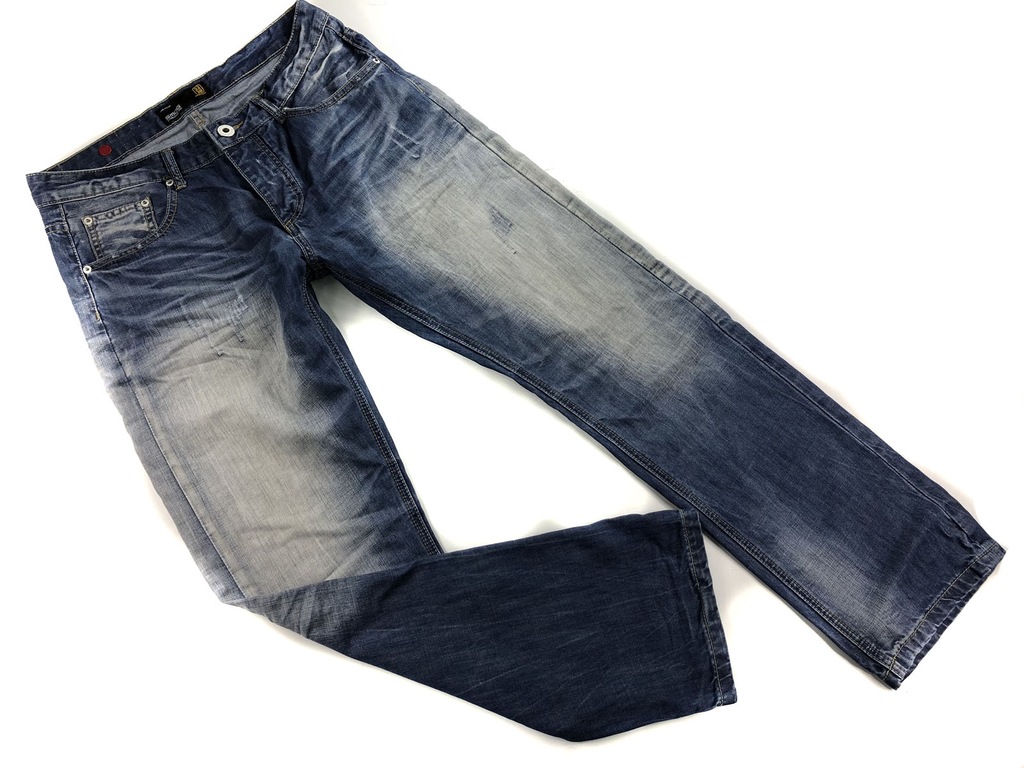SP857 SMOG ROB męskie JEANSY powycierane W:32 L:30