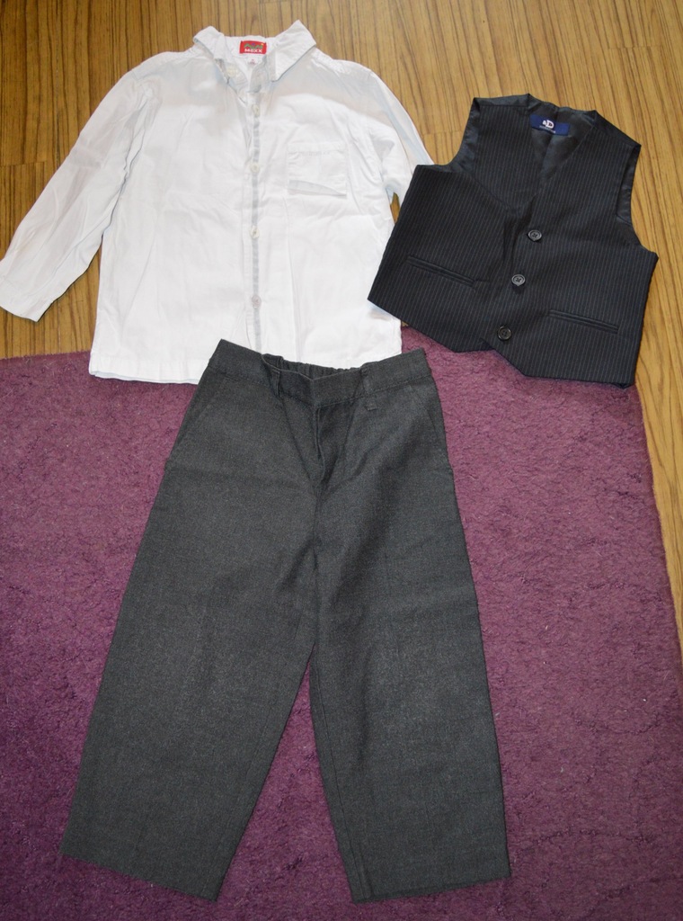 Zestaw koszula kamizelka spodnie od garnituru 92