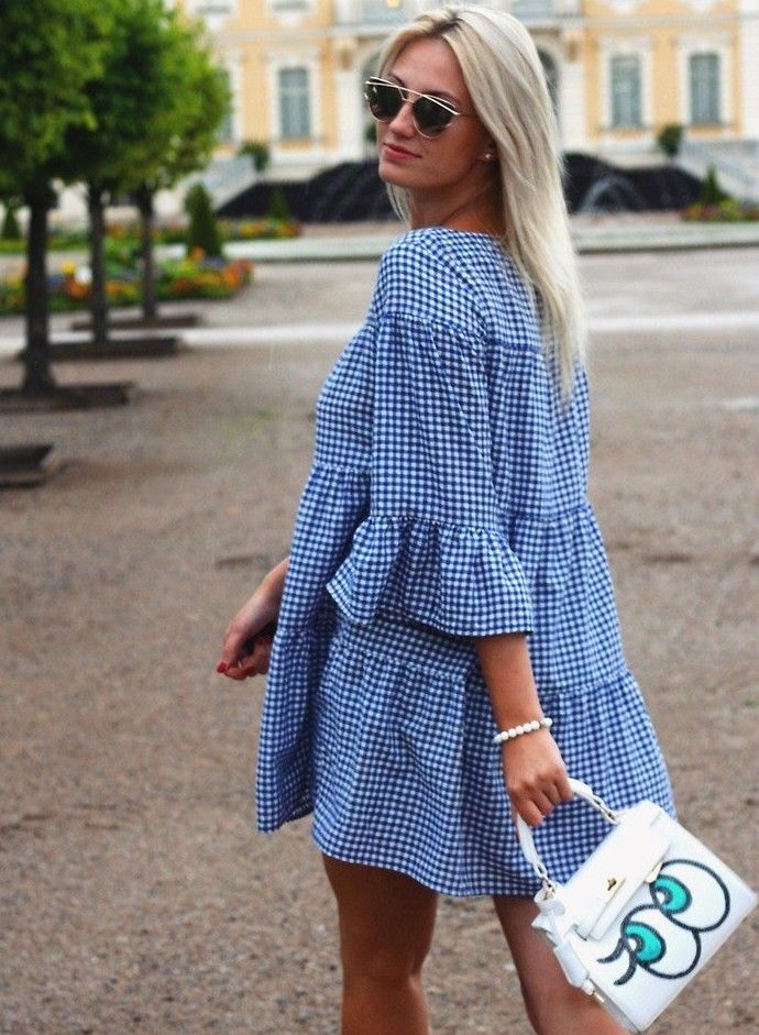 ZARA Luksusowa SUKIENKA w kratkę vichy BLOG 42 XL