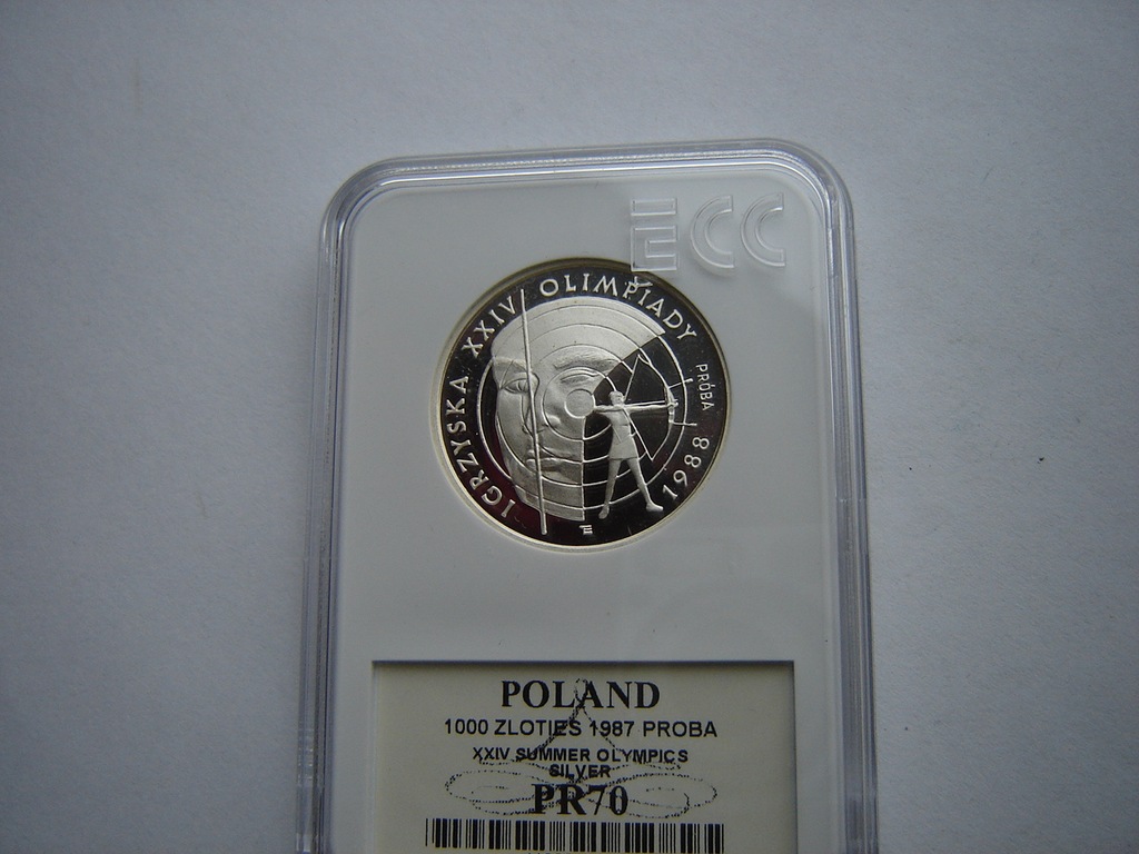 1000 ZŁ 1987 XXIV LETNIE IO 1988 - PRÓBA GCN PR70